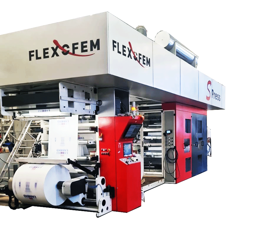 Presse flexographique stack pour impression industrielle